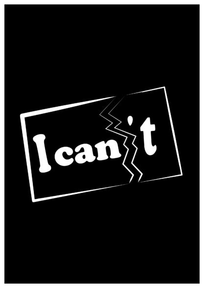 Grafika motywacyjna z napisem "I can"